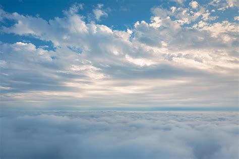 Sky Above The Clouds Along The Horizon Line Aerial View 7209768 Stock