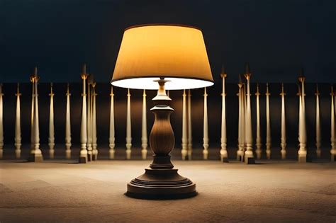 Premium AI Image | a lamp with a yellow shade that says " the lamp