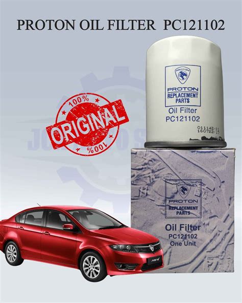 Proton Genuine Oil Filter Wira Waja Satria Flx Blm Preve Exora Gen2