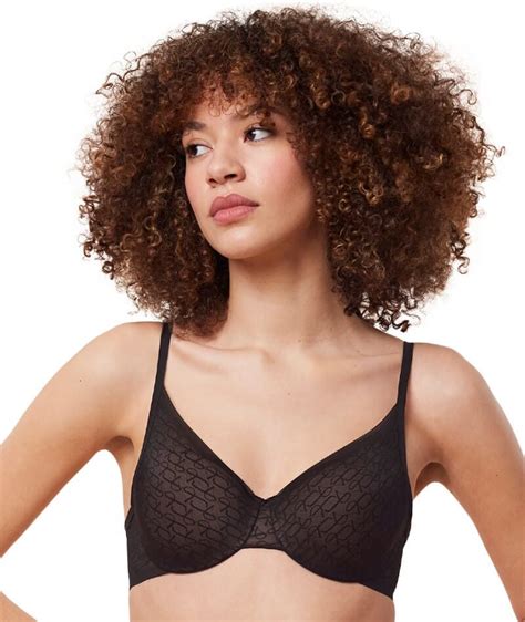 Triumph Signature Sheer Underwired Padded Half Cup Bra Black Big