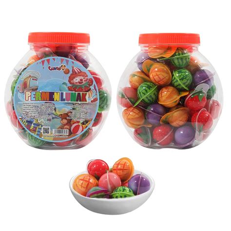 Jual 1 Toples Isi 50 Permen Lunak Permen Bumi Bubble Gum Halal Planet