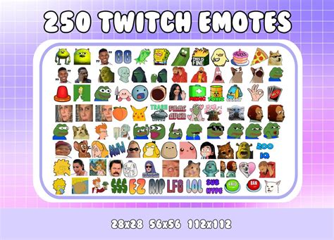 250 Twitch Meme Emotes Discord Emotes Pack Funny Meme Emotes For