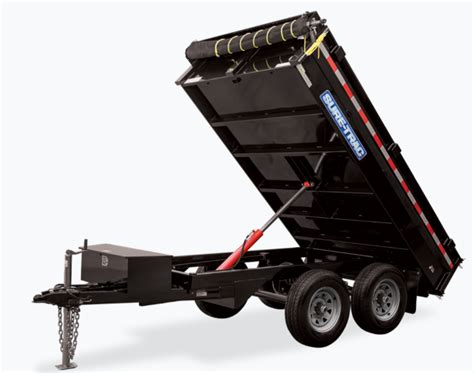 2023 Sure Trac 82 IN X 14 HD Low Profile Dump Trailer 14K Telescopic