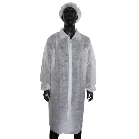 Disposable Non Woven Lab Coat With Buttons And Pockets China Lab Coat