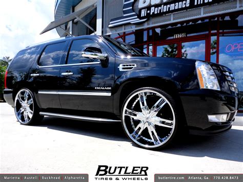 Lowered Cadillac Escalade With 28in Lexani Lx30 Wheels Flickr