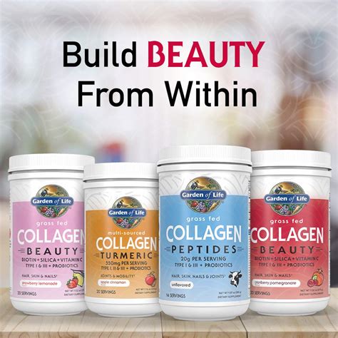 Garden Of Life Grass Fed Collagen Peptides Powder Unflavored Packets 10 Servings Collagen