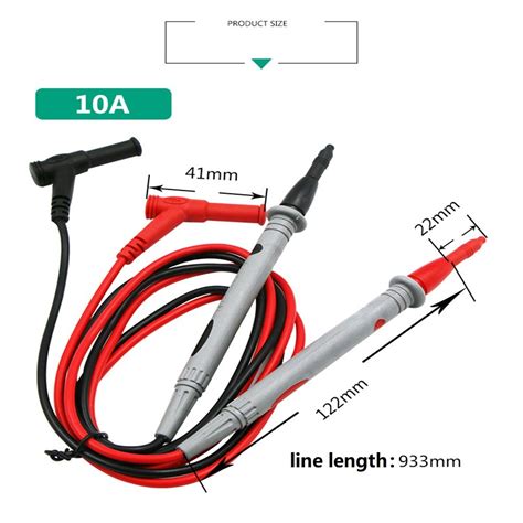 1pair Universal Probe Test Leads Pin For Digital Multimeter Needle Tip Meter Multi Meter Tester