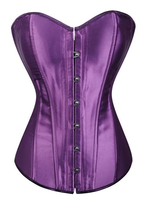 Purple Satin Sweetheart Corset A074 Purple Corset Black Corset Bustier