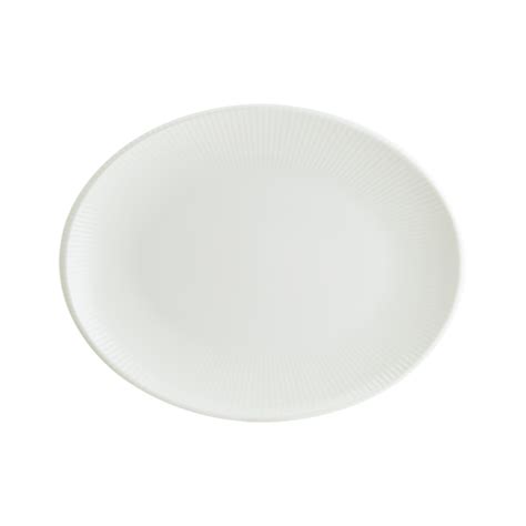 Iris White Moove Oval Tabak 36 28 Cm Bonna Premium Porcelain