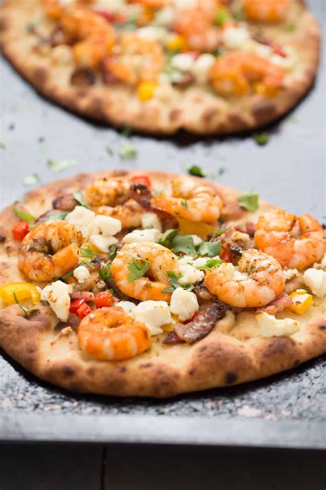 Cajun Shrimp Pizza Naan Bread Pizza And Board To Table