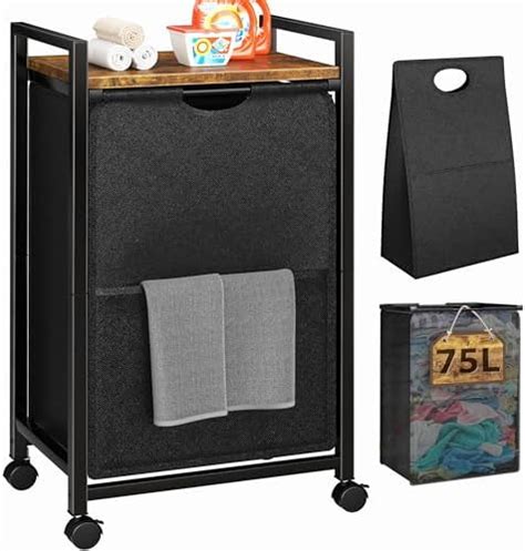 Tall Laundry Hamper With Lid And Wheels Metal Laundry