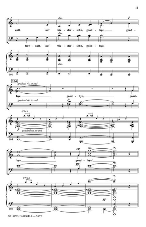 So Long Farewell Sheet Music by Ed Lojeski (SKU: 08621606) - Stanton's ...