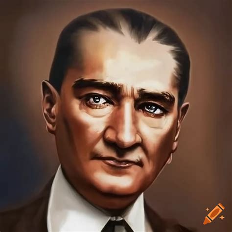 Portrait of mustafa kemal atatürk founder of modern turkey on Craiyon