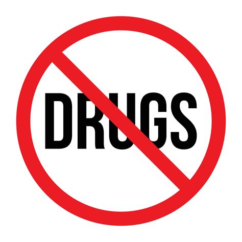 drugs prohibition symbol  vector art  vecteezy