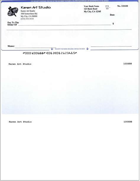 Ezcheckprinting Business Sample Checks