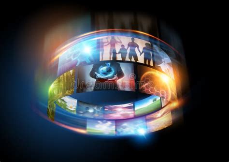 Media World stock image. Image of bright, panels, lights - 27761565