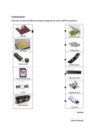 Input Output And Storage Devices Activity Pdf