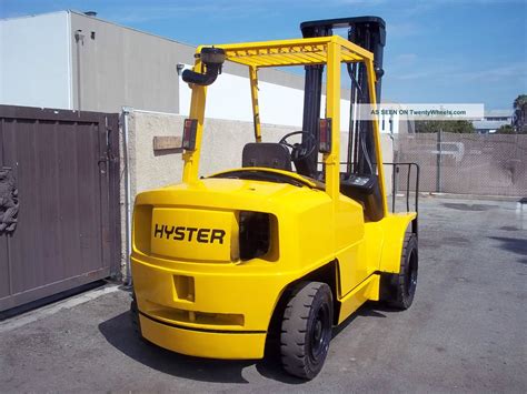 Hyster Forklift 9000lb Capacity 2002 Perkins Diesel Engine Pneumatic