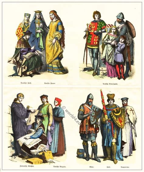 The History Of Costumes From Ancient Until 19th C 13th Century Clothing Medieval Male