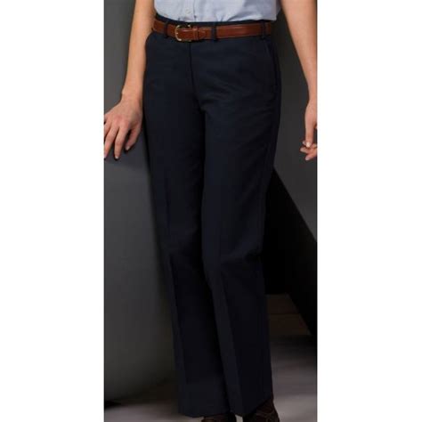 Ladies Easy Fit Chino Flat Front Pants Edwards Garment National