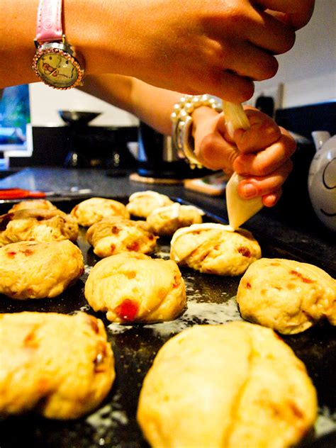 Good Gobble Cherry Hot Cross Buns