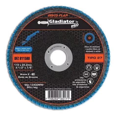 Disco Flap Gladiator Grano Mm Oxido Zirconio Pack X Color