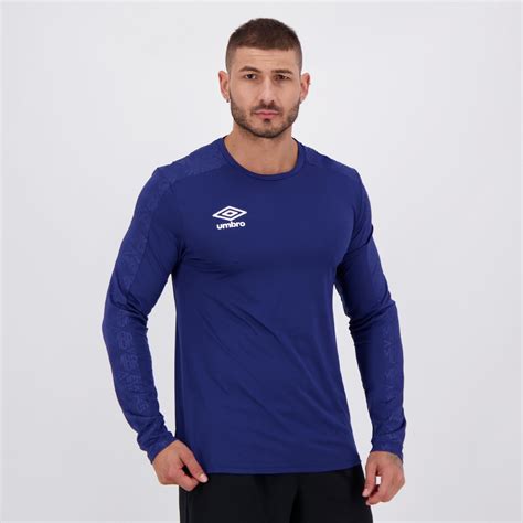 Camiseta Umbro Twr Docket Manga Longa Marinho Futfanatics