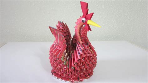 Tutorial 3d Origami Chubby Chicken Youtube