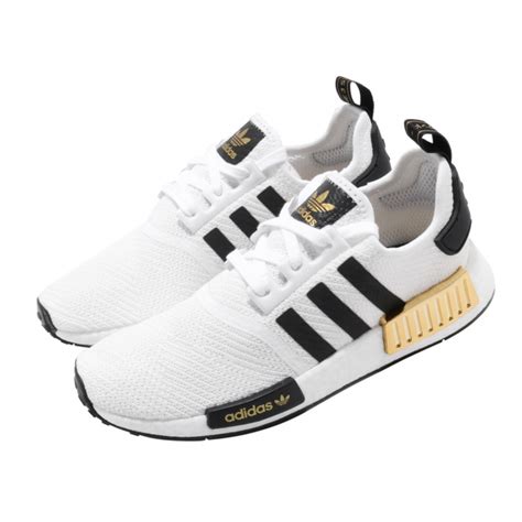 Adidas Nmd R Cloud White Core Black Gold Metallic Eg Kicksonfire