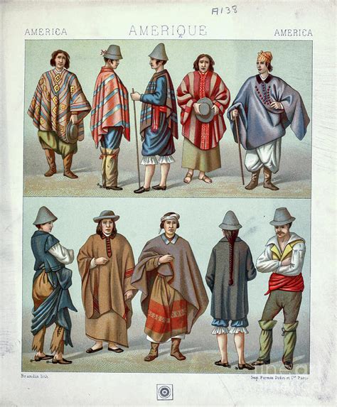 Ancient Indigenous American clothing p1 Photograph by Historic illustrations