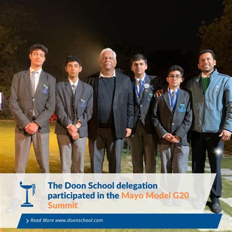 The Doon School Delegation At Mayo Model G Summit Doon School