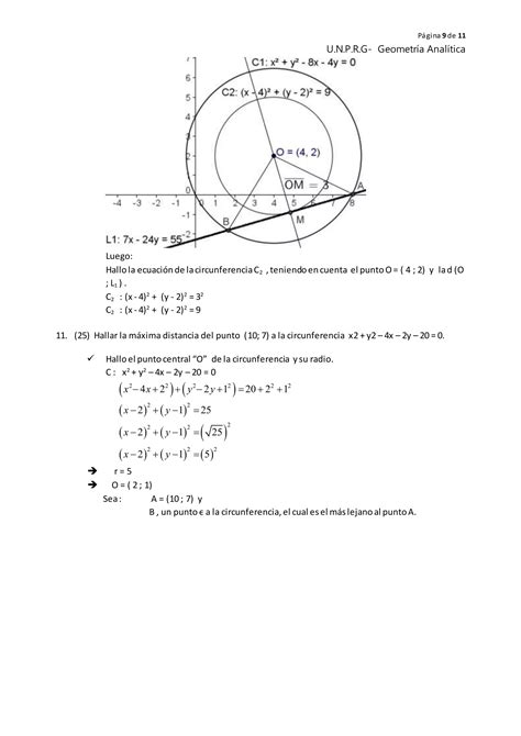 Ejercicios De La Ecuación De La Circunferencia Pdf