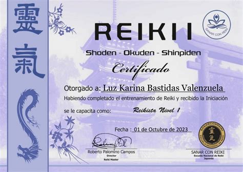 Diplomado Reiki Usui Refleja Desarrollo Humano