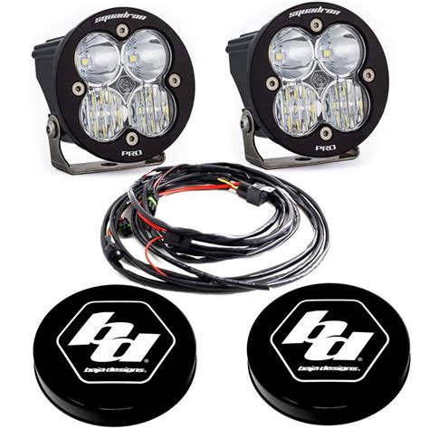 Baja Designs Squadron R Pro Pair Clear Driving Combo LED Lights Rock