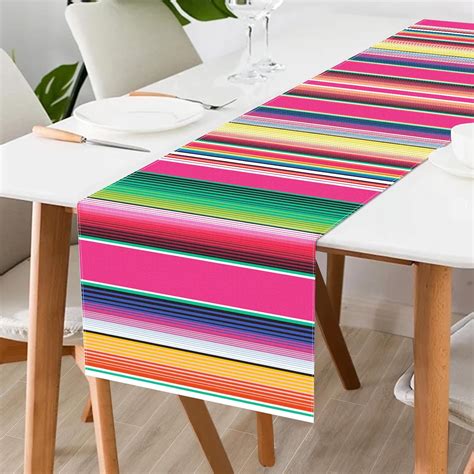 Mexican Serape Table Runner 14 X 84 Inch For Mexican Party