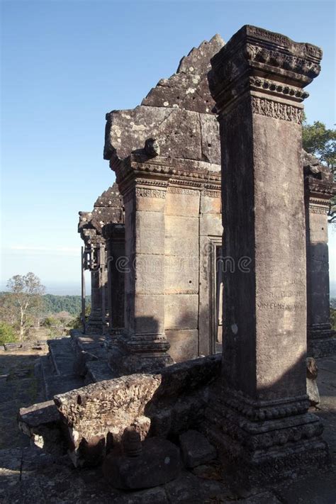 View Building Ruins In The 11th Century Preah Vihear Temple Stock Photo