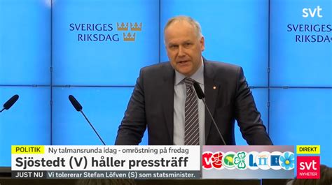 V Släpper Fram Löfven Fokus