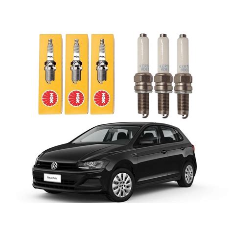 Jogo velas ignição ngk volkswagen polo 1 0 12V 2017 A 2020 Submarino