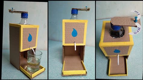 How To Make A Water Dispenser From Cardboard Homemade Water Dispenser