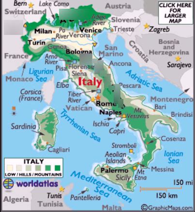 Apennines Mountains Map