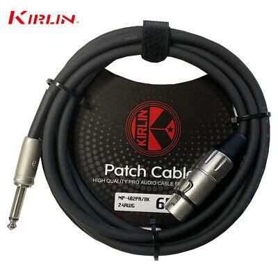 Kirlin Ft Awg Xlr Female To Mono Patch Cable Black Mp Pr