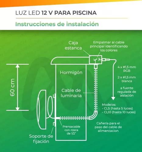 Kit Completo 1 Luces Led Rgb Pileta Piscinas Hormigon En Venta En Por