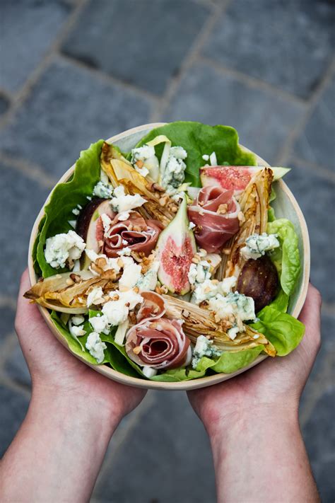 Salade Met Gebakken Witloof En Blauwe Kaas O Fond