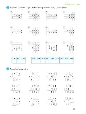 Page Matematyka Z Kluczem Klasa Semestr Dodawanie Pisemne
