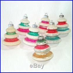 Box Shiny Brite Unsilvered Wwii Ufo Glass Christmas Ornaments