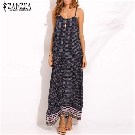 Zanzea 2019 Summer Beach Party Vestidos Women Sleeveless Floral Printed