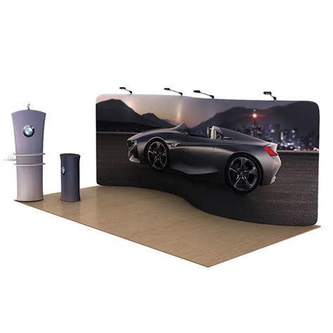 20ft Portable High Tension Fabric Trade Show Displays Pop Up Stand