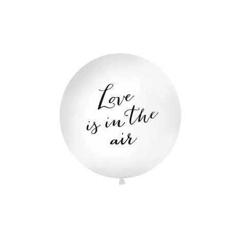 Balon Olbrzym Love Is In The Air Czarny Napis 100 Cm