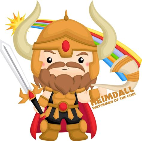 Premium Vector A Vector Of Heimdall From Norse Mythology