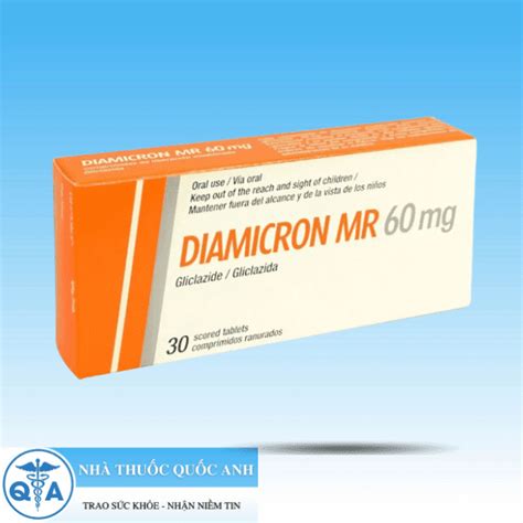 Diamicron MR 60mg trị đái tháo đường 2 vỉ x 30 viên Nhà Thuốc Quốc Anh